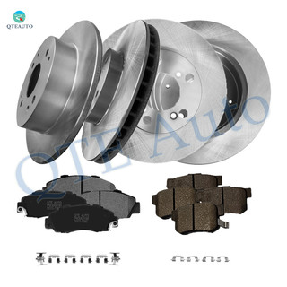 Set of 12 Front 282mm-Rear 260mm Brake Disc Rotors-D503 7382 Ceramic Brake Pad Kit For 1998-2002 Honda Accord