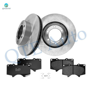 Set of 6 Front 319mm Brake Disc Rotors-Ceramic Brake Pad Kit For 2003-2006 Toyota Tundra