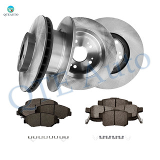 Set of 12 282mm Front-Rear Brake Disc Rotors-Ceramic Brake Pad Kit For 2013-2017 Honda Accord