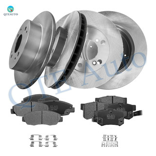 Set of 12 Front 282mm-Rear 260mm Brake Disc Rotors-Front 7345-D465-Rear 7418-D537 Ceramic Brake Pad Kit For 1999-2002 Honda Accord