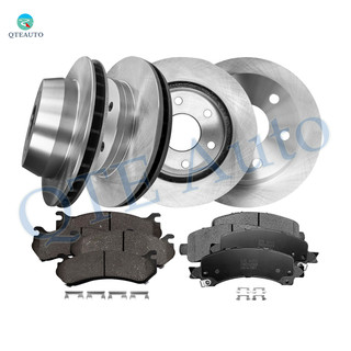 Set of 12 Front 305mm-Rear 330mm Brake Disc Rotors-D974 7881 Ceramic Brake Pad Kit For 2005 2006 GMC Yukon XL 1500