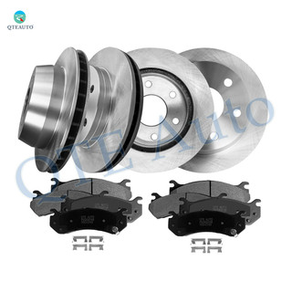 Set of 12 Front 305mm-Rear 330mm Brake Disc Rotors-Ceramic Brake Pad Kit For 2001 2002 Chevrolet Silverado 1500