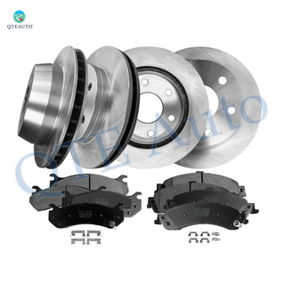 Set of 12 Front 305mm-Rear 330mm Brake Disc Rotors-Ceramic Brake Pad Kit For 2001-2006 GMC Yukon