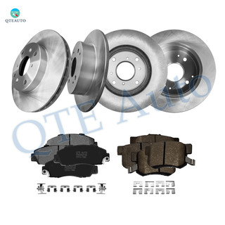 Set of 12 260mm Front-Rear Brake Disc Rotors-D503 7382 Ceramic Brake Pad Kit Replacement For 1998-2002 Honda Accord