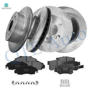 Set of 12 Front 282mm-Rear 260mm Brake Disc Rotors-D503 7382 Ceramic Brake Pad Kit Replacement For 1998-2002 Honda Accord