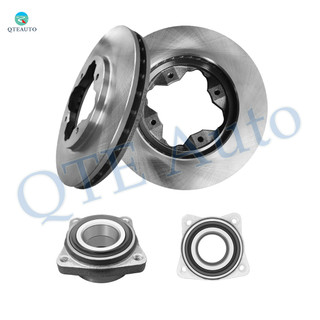 Set of 4 Front 259mm Brake Disc Rotors-Wheel Hub Bearing Assembly For 1990-1997 Honda Accord 2.2L