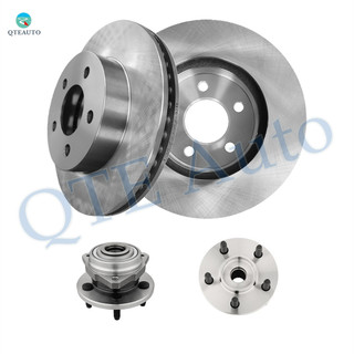 Set of 4 288.15mm Front Drilled Slotted Brake Disc Rotors-Wheel Hub Bearing Assembly For 2002-2005 Jeep Liberty