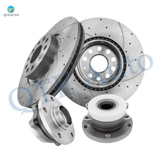 Set of 4 312mm Front Drilled Slotted Brake Disc Rotors-Wheel Hub Bearing Assembly For 2011-2018 Volkswagen Jetta Set of 4 312mm Front Drilled Slotted Brake Disc Rotors-Wheel Hub Bearing Assembly For 2011-2018 Volkswagen Jetta