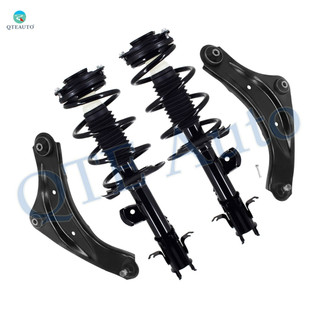 Set of 4 Front Lower Control Arm Ball Joint-Quick Complete Strut-Coil Spring Assembly For 2011-2017 Nissan Juke
