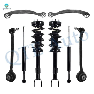 Set of 8 Front Lower Forward Control Arm Ball Joint-Quick Complete Strut-Coil Spring Assembly-Rear Upper Rearward Control Arm-Shock Absorber For 2011 Chrysler 300 Base Touring Monotube
