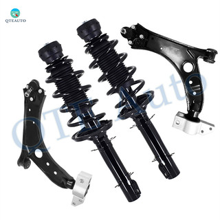 Set of 4 Front Lower Control Arm-Quick Complete Strut-Coil Spring Assembly For 2005 Volkswagen Jetta