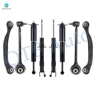 Set of 8 Front Lower Forward Control Arm Ball Joint-Suspension Strut Assembly-Rear Upper Rearward Control Arm-Shock Absorber For 2005-2010 Chrysler 300 w/ Self Leveling Suspension
