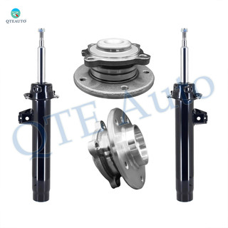 Set of 4 Front Wheel Hub Bearing Assembly-Suspension Strut Assembly For 2013-2015 BMW X1 RWD