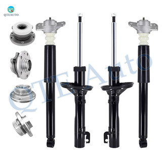 Set of 8 Front Wheel Hub Bearing Assembly-Suspension Strut Assembly-Rear Wheel Hub Bearing Assembly-Complete Shock Absorber Kit For 2005 Volkswagen Jetta Generation IV
