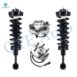 Set of 4 Front Wheel Hub Bearing Assembly-Quick Complete Strut-Coil Spring Assembly For 2005-2008 Ford F-150