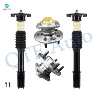 Set of 4 Rear Wheel Hub Bearing Assembly-Quick Complete Strut-Coil Spring Assembly For 1988-1993 Oldsmobile Cutlass Supreme