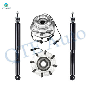 Set of 4 Front Wheel Hub Bearing Assembly-Shock Absorber For 2010 Ford F-550 Super Duty
