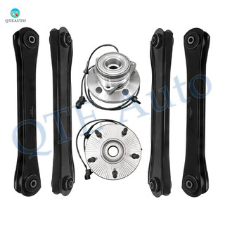 Set of 6 Front Lower and Upper Control Arm-Wheel Hub Bearing Assembly For 2000 2001 Dodge RAM 1500