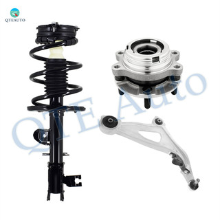 Set of 3 Front Right Lower Control Arm Ball Joint-Wheel Hub Bearing Assembly-Quick Complete Strut-Coil Spring Assembly For 2014-2020 Nissan Pathfinder