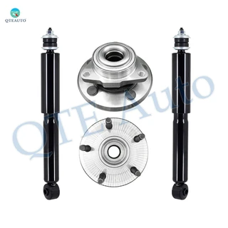 Set of 4 Front Wheel Hub Bearing Assembly-Shock Absorber For 2002-2005 Dodge RAM 1500