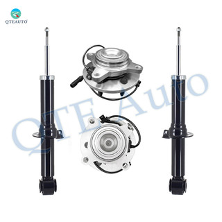 Set of 4 Front Wheel Hub Bearing Assembly-Suspension Strut Assembly For 2003-2006 Ford Expedition