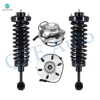 Set of 4 Front Wheel Hub Bearing Assembly-Quick Complete Strut-Coil Spring Assembly For 2003-2006 Lincoln Navigator