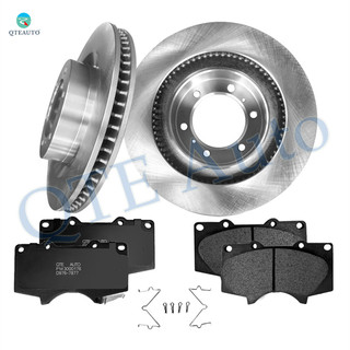 Set of 6 Front 338mm Brake Disc Rotors-Ceramic Brake Pad Kit For 2010-2019 Lexus GX460