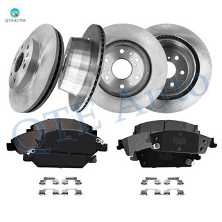 Set of 12 Front 330mm-Rear 345mm Brake Disc Rotors-Ceramic Brake Pad Kit For 2014 GMC Yukon