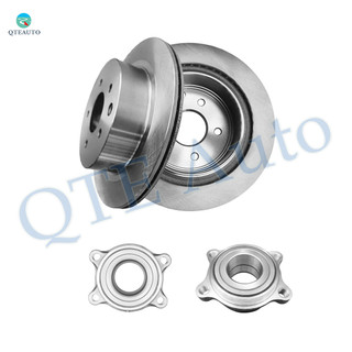 Set of 4 Rear 292mm Brake Disc Rotors-Wheel Hub Bearing Assembly For 2003 2004 Infiniti G35