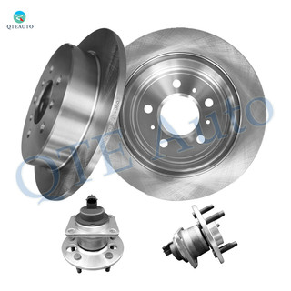 Set of 4 Rear 278mm Brake Disc Rotors-Wheel Hub Bearing Assembly For 1999-2004 Oldsmobile Alero