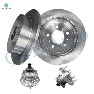 Set of 4 Rear 278mm Brake Disc Rotors-Wheel Hub Bearing Assembly For 1999 2000 Pontiac Grand AM