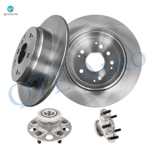 Set of 4 Rear 282mm Brake Disc Rotors-Wheel Hub Bearing Assembly For 1999-2003 Acura TL