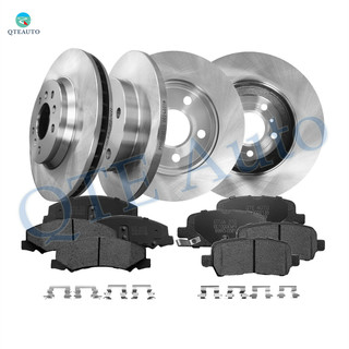 Set of 12 Front 302.95mm-Rear 270mm Drilled Slotted Brake Disc Rotors-Ceramic Brake Pad kit For 2011-2013 Chevrolet Impala