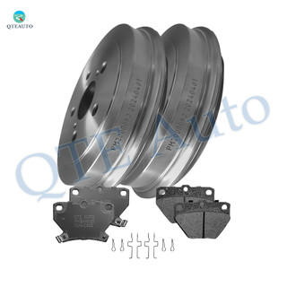 Set of 6 Front 200mm Brake Drums-Ceramic Brake Pad Kit For 2003-2005 Toyota Celica