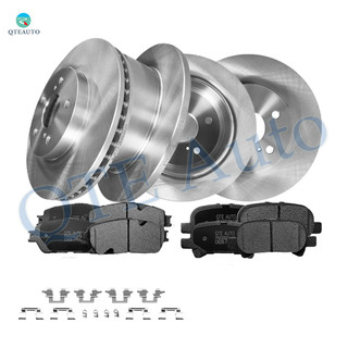 Set of 12 Front 296mm-Rear 269mm Brake Disc Rotors-Ceramic Brake Pad Kit For 2005 2006 Toyota Camry