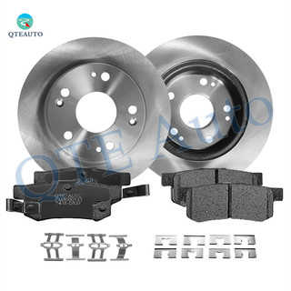 Set of 6 Rear 260mm Brake Disc Rotors-Ceramic Brake Pad Kit For 2013-2015 Acura ILX
