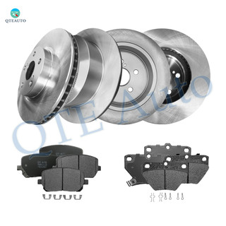 Set of 12 Front 275mm-Rear 269mm Brake Disc Rotors-Ceramic Brake Pad Kit For 2003-2008 Toyota Matrix