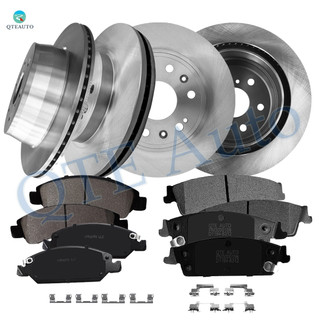 Set of 12 Front 330mm-Rear 345mm Brake Disc Rotors-Ceramic Brake Pad Kit For 2019 GMC Sierra 1500 Limited