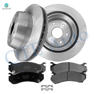 Set of 6 Rear 330.2mm Brake Disc Rotors-Ceramic Brake Pad Kit For 2005 2006 GMC Sierra 1500