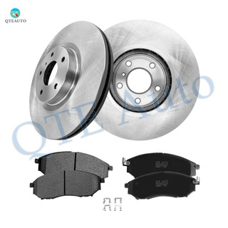 Set of 6 Front 320mm Brake Disc Rotors-Ceramic Brake Pad Kit For 2012 2013 Infiniti M37