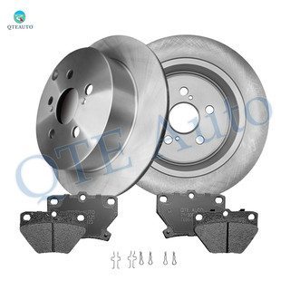 Set of 6 Rear 269mm Brake Disc Rotors-Ceramic Brake Pad Kit For 2005 2006 Toyota Corolla