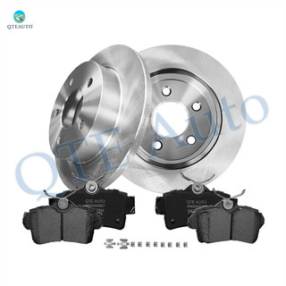 Set of 6 Rear 266.95mm Brake Disc Rotors-Ceramic Brake Pad Kit For 1994-2004 Ford Mustang