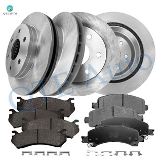 Set of 12 Front 305mm-Rear 330.2mm Brake Disc Rotors-Ceramic Brake Pad Kit For 2005 2006 Chevrolet Tahoe RWD