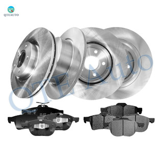 Set of 12 Front 300mm-Rear 280mm Drilled Slotted Brake Disc Rotors-Ceramic Brake Pad kit For 2013-2016 Ford Escape L4 D1095 7874