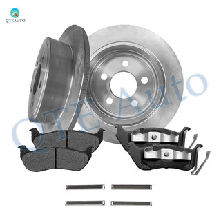 Set of 6 Rear 285mm Brake Disc Rotors-Ceramic Brake Pad Kit For 2003-2006 Jeep Liberty