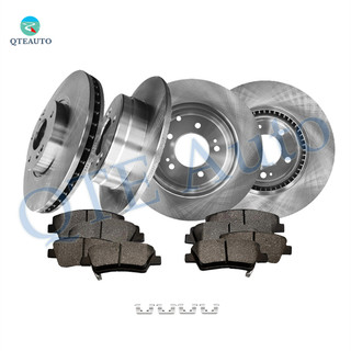 Set of 12 Front 300mm-Rear 284mm Brake Disc Rotors-8595-D1444-8428A-D1445 Ceramic Brake Pad Kit For 2012-2015 KIA Optima