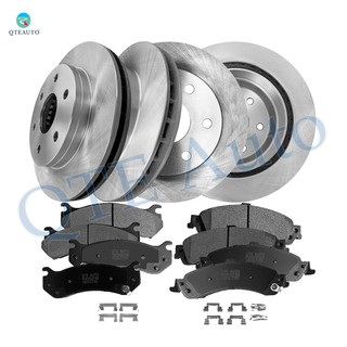 Set of 12 Front 305mm-Rear 330.2mm Brake Disc Rotors-Ceramic Brake Pad Kit For 2002-2006 Chevrolet Avalanche 1500
