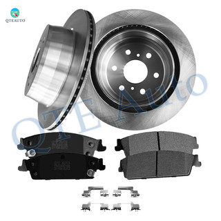 Set of 6 Rear 345mm Brake Disc Rotors-Ceramic Brake Pad Kit For 2013 2014 GMC Yukon XL 1500