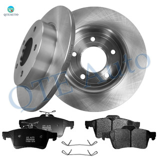 Set of 6 Rear 265mm Brake Disc Rotors-Rear D1095 7874 Ceramic Brake Pad kit For 2007-2013 Mazda 3