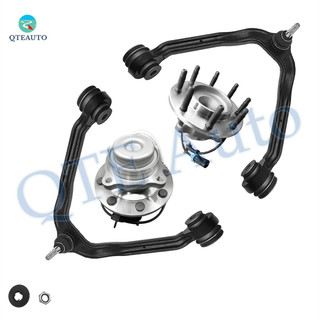 Set of 4 Front Upper Control Arm Ball Joint-Wheel Hub Bearing Assembly For 2003-2005 GMC Savana 2500 With 8 Stud Hub